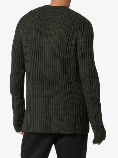 Shop Neil Barrett Chunky Knit Wool In Green