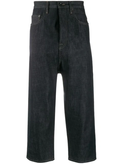 Shop Rick Owens Drkshdw Cropped Denim Trousers In Blue