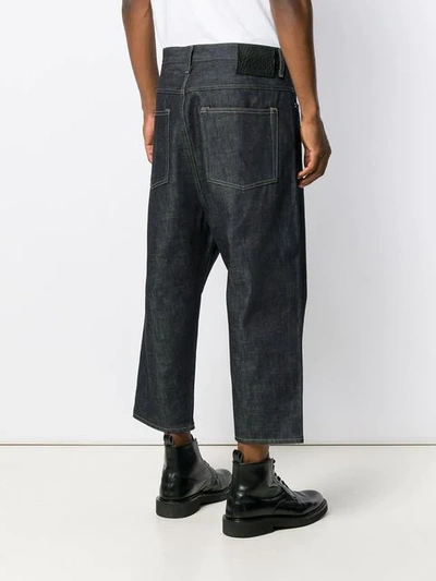 Shop Rick Owens Drkshdw Cropped Denim Trousers In Blue