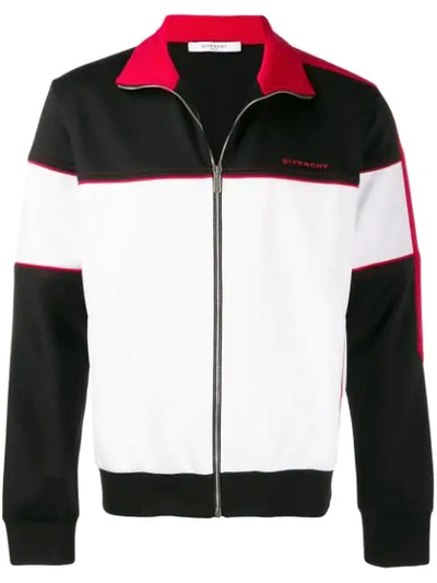 Shop Givenchy Colour Block Track Jacket In White