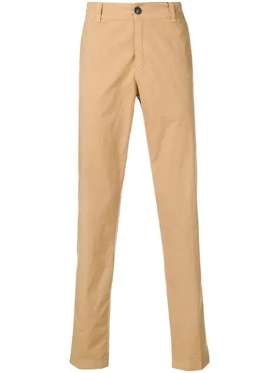 Shop Kenzo Turn Up Cuff Chinos In Brown