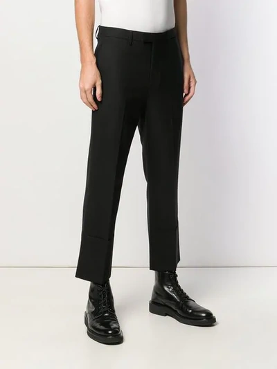 RAF SIMONS CROPPED TAILORED TROUSERS - 黑色