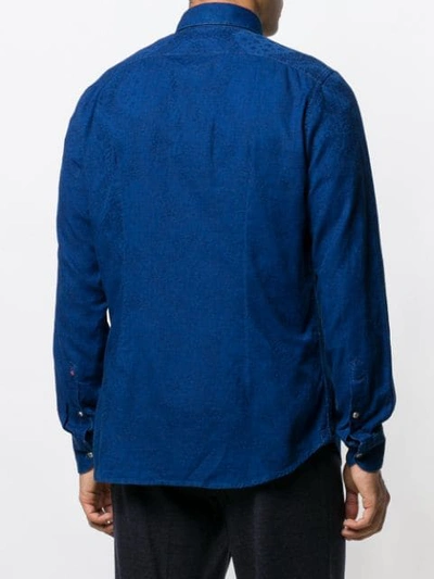 Shop Glanshirt Paisley Embroidered Shirt In Blue