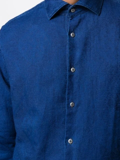 Shop Glanshirt Paisley Embroidered Shirt In Blue