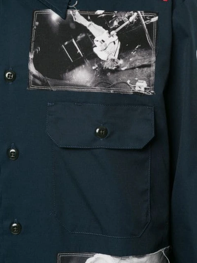 Shop Takahiromiyashita The Soloist Printed Twill Shirt In Blue