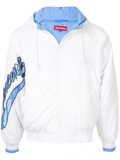 Supreme Sideline Zip-front Jacket In White | ModeSens