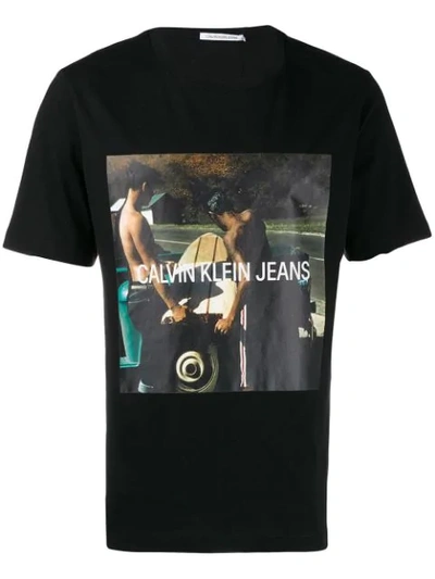 Shop Calvin Klein Jeans Est.1978 Photo Print T-shirt In Black