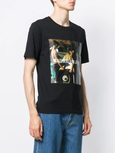 Shop Calvin Klein Jeans Est.1978 Photo Print T-shirt In Black