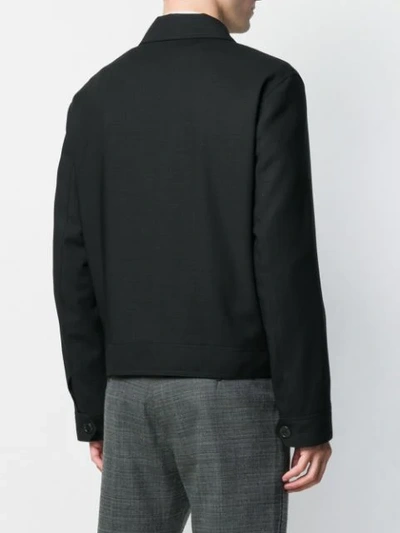 Shop Ami Alexandre Mattiussi Patched Pockets Zipped Jacket In 001 Noir