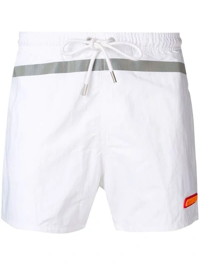 Shop Heron Preston Drawstring Swim Shorts In White