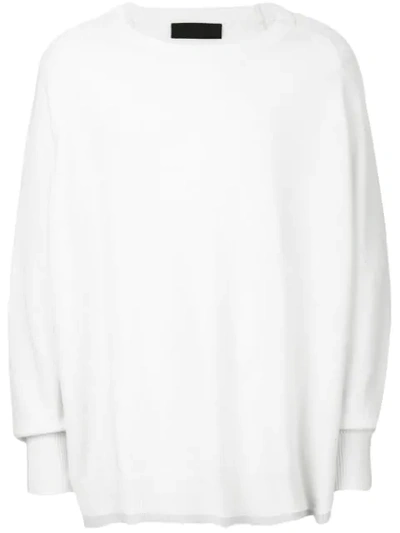 Shop Haider Ackermann Oversized Ribbed Sweater In White
