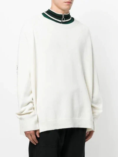 Shop Haider Ackermann Oversized Ribbed Sweater In White