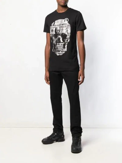 Shop Philipp Plein Rhinestone Skull T-shirt In Black