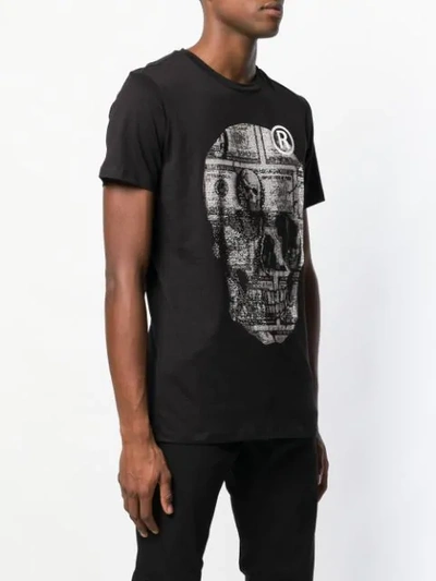 Shop Philipp Plein Rhinestone Skull T-shirt In Black