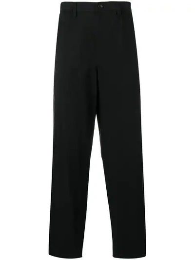 Shop Issey Miyake Formal Loose Fit Trousers In Black