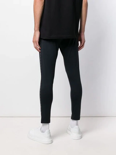 Shop Versace Logo Leggings In Black