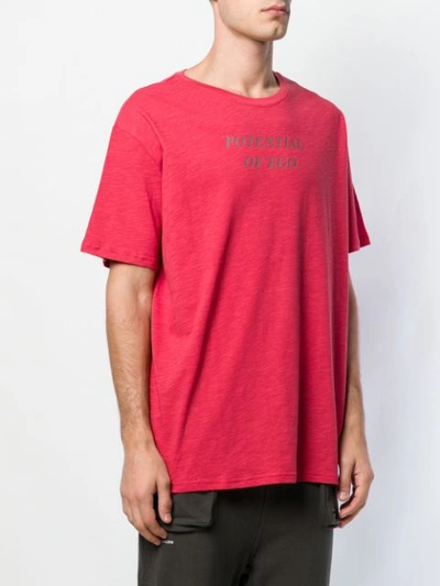 Shop C2h4 Printed Oversized T-shirt - Red