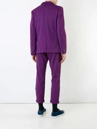 Pre-owned Comme Des Garçons Pinstripe Suit In Purple