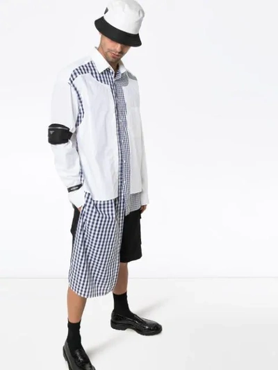Shop Jw Anderson Deconstructed Gingham Panel Shirt In White