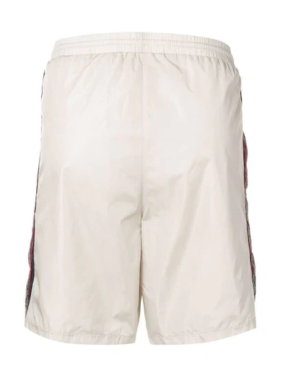 Shop Gucci Gg Supreme Trimmed Shorts In Neutrals
