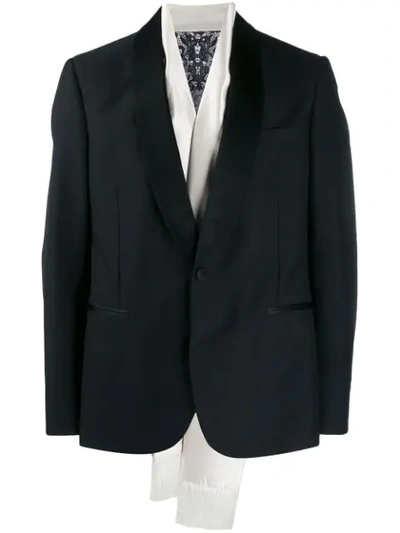 Shop Alexander Mcqueen Evening Scarf Tuxedo Jacket In Black