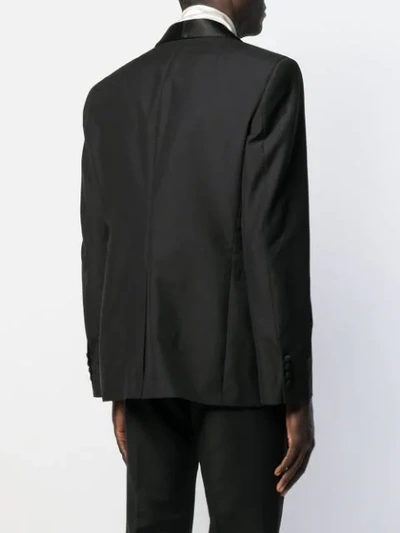 Shop Alexander Mcqueen Evening Scarf Tuxedo Jacket In Black