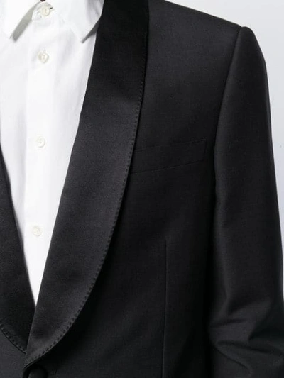 Shop Alexander Mcqueen Evening Scarf Tuxedo Jacket In Black