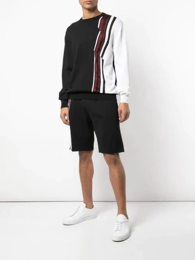 Shop Givenchy Stripe Detail Shorts In Black