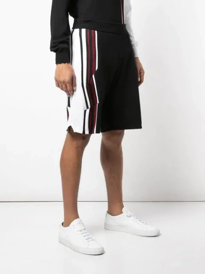 Shop Givenchy Stripe Detail Shorts In Black
