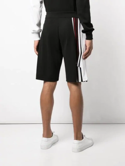 Shop Givenchy Stripe Detail Shorts In Black