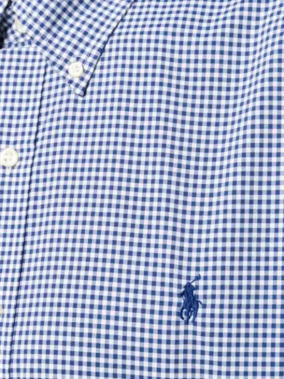 Shop Polo Ralph Lauren Gingham Print Shirt In Blue