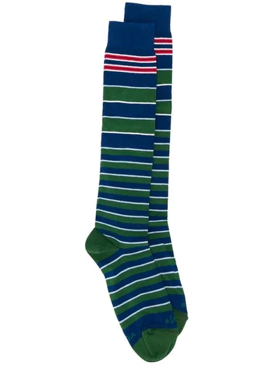 Shop Altea Striped Socks - Blue