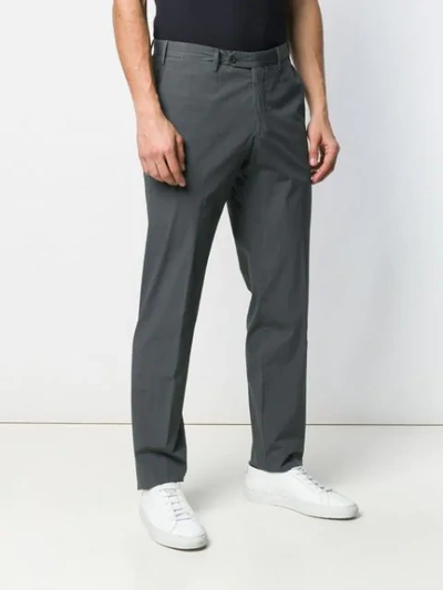 Shop Lardini Chino Trousers In Grey