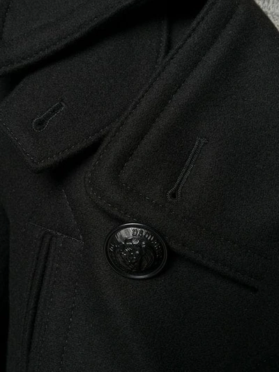 DSQUARED2 双排扣大衣 - 黑色