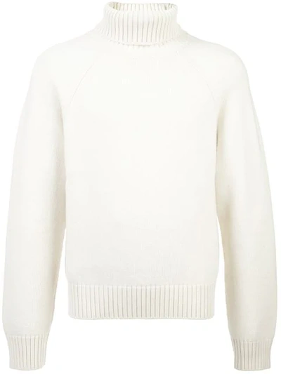 Shop Holiday Chunky Turtle Neck Jumper In White