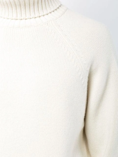 Shop Holiday Chunky Turtle Neck Jumper In White