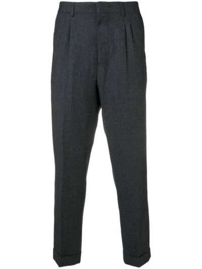 Shop Ami Alexandre Mattiussi Straight-leg Trousers - Grey