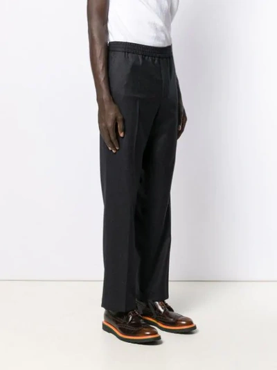 Shop Ferragamo Drawstring Trousers In Black