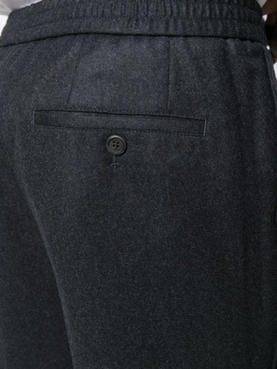 Shop Ferragamo Drawstring Trousers In Black