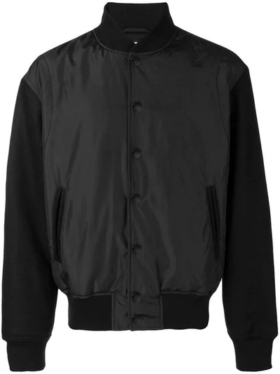 Shop Versus Logo Print Bomber Jacket In Black