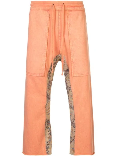 Shop Alchemist Cropped Track Pants In Orange