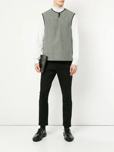 Shop Namacheko Contrast Trim Sweater Vest - Black