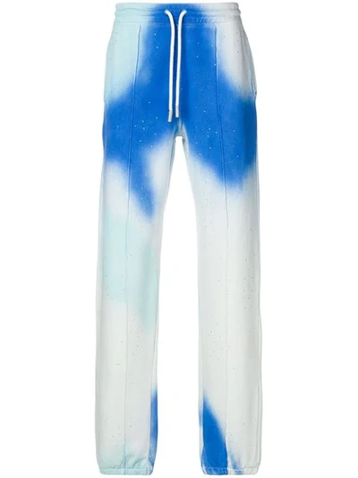 Shop Off-white Tie-dye Track Pants - Blue