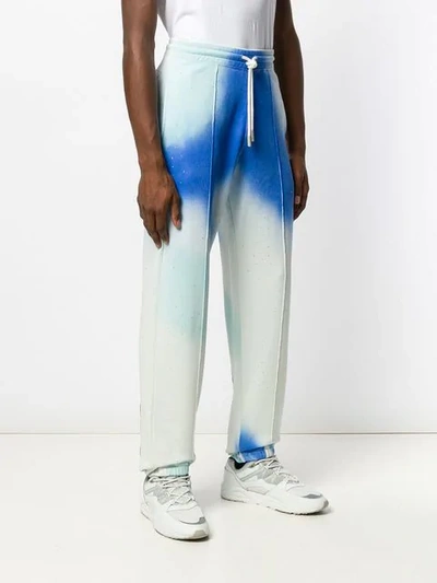 Shop Off-white Tie-dye Track Pants - Blue