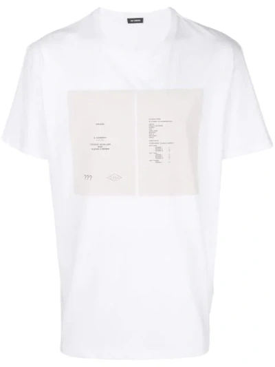 Shop Raf Simons Chest Print T-shirt In White