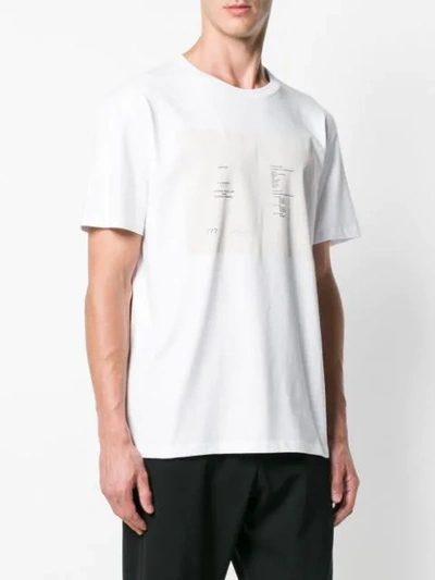 Shop Raf Simons Chest Print T-shirt In White