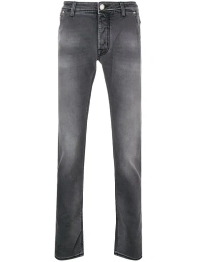 Shop Jacob Cohen Faded Effect Jeans - Grey