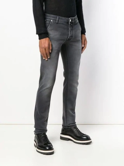 Shop Jacob Cohen Faded Effect Jeans - Grey