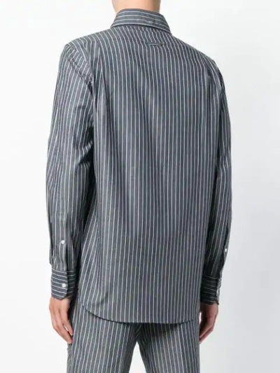 Shop Thom Browne Pinstriped Straight In Blue