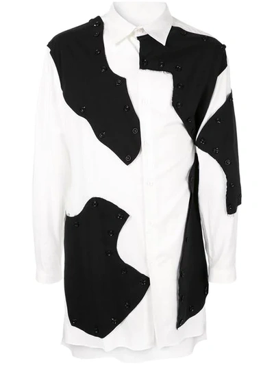 Shop Yohji Yamamoto Detachable Bottom Long Shirt In White